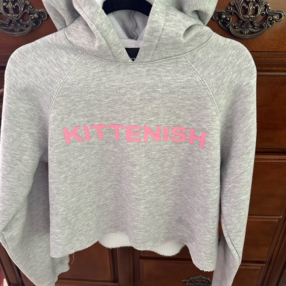 Kittenish Gray Hoodie Sweatshirt by Jessie James Decker. - Picture 3 of 7